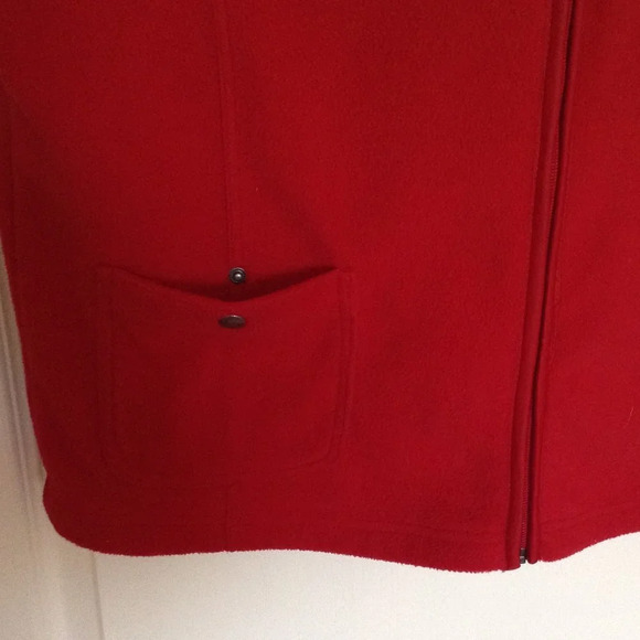 Tradition Country Collection Women's Red Fleece Vest Size L Soft Warm Winter - Picture 3 of 6
